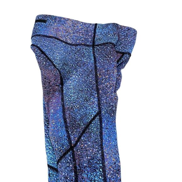 Lululemon Activewear Leggings Womens Size 4 Purple Mermaid Strive Elastic Waist - Picture 6 of 12